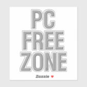 PC Free Zone contour sticker (Feuille)