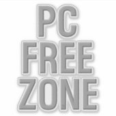 PC Free Zone contour sticker (Devant)
