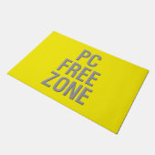 PC Free Zone gele deurmat (Schuin)