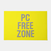 PC Free Zone gele deurmat (Voorkant)