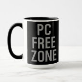 PC Free Zone noir combo mug (Gauche)