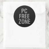 PC Free Zone noir rond gros autocollants (Sac)