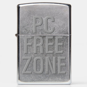 PC Free Zone straat chrome Zippo aansteker