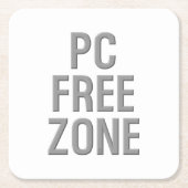 PC Free Zone white paper onderzetters (Voorkant)
