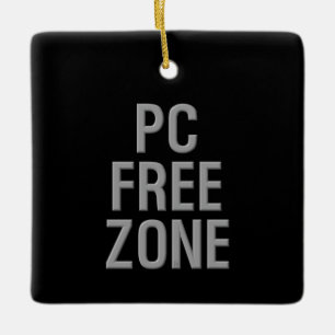 PC Free Zone zwart keramisch vierkant ornament