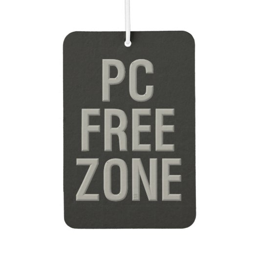 PC Free Zone zwarte auto luchtverfrisser (Voorkant)