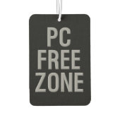 PC Free Zone zwarte auto luchtverfrisser (Achterkant)