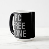 PC Free Zone zwarte morphing-mok Magische Mok (Voorkant links)