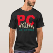 PC Master Race Evolution Graphic voor gamers T-shirt (Voorkant)