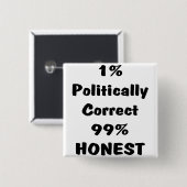 PC of Honest Vierkante Button 5,1 Cm (Voorkant /achterkant)