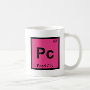 Pc - Pearl City Oahu Hawaii Scheikundesymbool Koffiemok