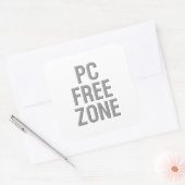 Pc-sticker met vrije zone vierkante sticker (Envelop)