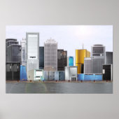 PC Tower Skyline Poster (Voorkant)