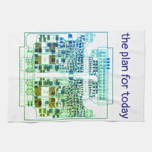 PCB Printed Circuit Board Platinen-Tuch mit Plan Theedoek (Horizontaal)