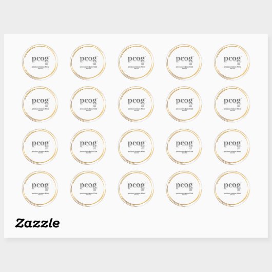 pcog, words & scriptureGOLD WHISPY CIRCLES sticker (Vel)