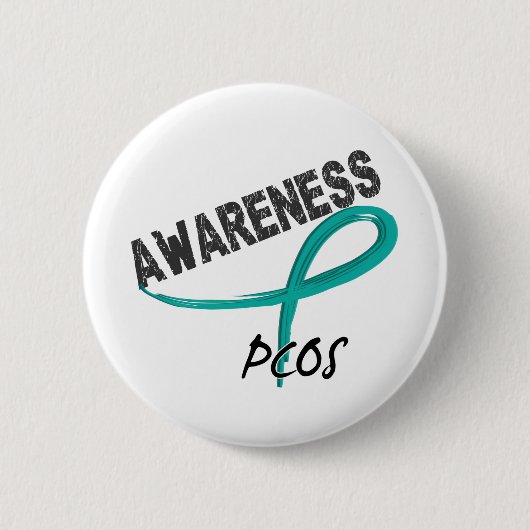 PCOS Awareness 3 Ronde Button 5,7 Cm (Voorkant)