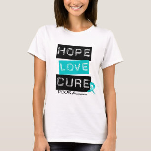 PCOS Awareness Hope Love Cure T-shirt