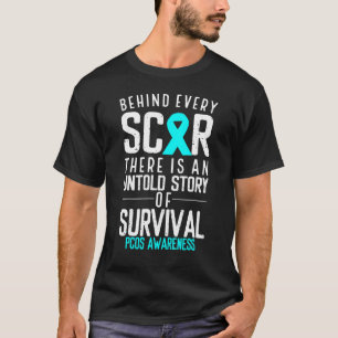 PCOS-bewustzijn achter elk autowrak-ovariumsysteem T-shirt