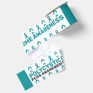 PCOS-bewustzijnspatroonlint Grosgrain Lint