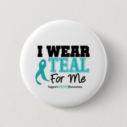PCOS Support-Button! Ronde Button 5,7 Cm (Voorkant)
