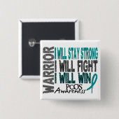 PCOS Warrior Vierkante Button 5,1 Cm (Voorkant /achterkant)
