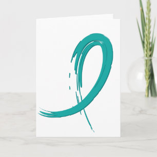 PCOS's Teal Ribbon A4 Kaart