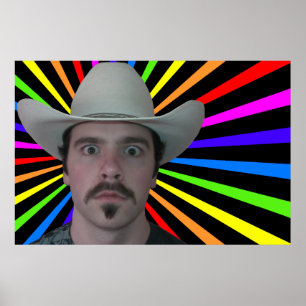 Pcowboy Rainbow-Poster Poster