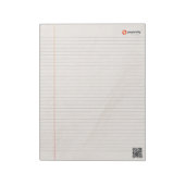 PCTY 8,5 x 11 Notitieblok met QR-code (Gedraaid)