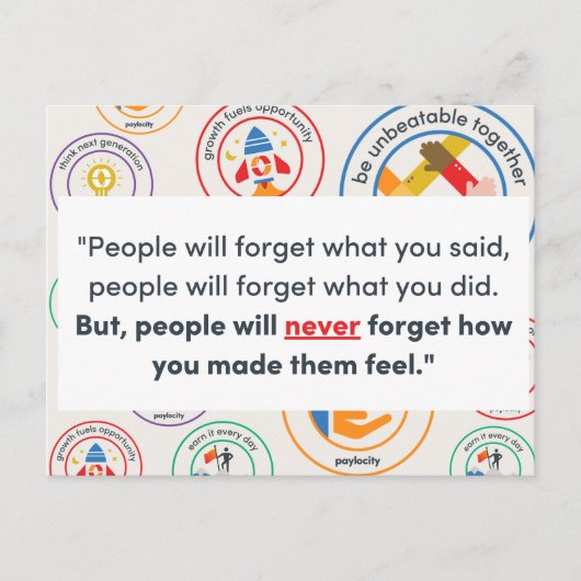 PCTY Waarde Briefkaart met citaat (Voorkant)