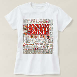 PCZ - Panama Canal Zone Locaties met Mola Design T-shirt