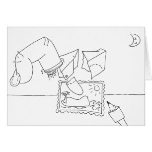 PDD Kleine Zwakke Tekeningen Kleurend Wenskaart