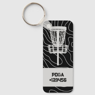 PDGA-nummerschijf met Golf-Sleutelhanger Sleutelhanger