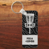 PDGA-nummerschijf met Golf-Sleutelhanger Sleutelhanger (Voorkant)