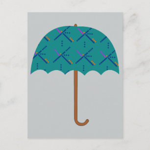 PDX Airport Carpet Umbrella Briefkaart