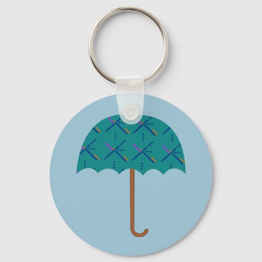 PDX Airport Carpet Umbrella Sleutelhanger (Voorkant)