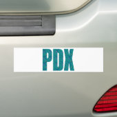 PDX Letters Portland Airport Carpet Bumpersticker (Op auto)