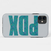 PDX Portland Airport Carpet Text Case-Mate iPhone Case (Achterkant (horizontaal))
