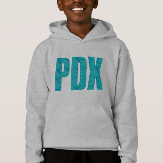PDX Portland Airport Carpet Text Sweatshirt (Voorkant)
