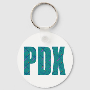PDX Portland Airport Tapijttekst Sleutelhanger