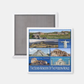 PE006 De zeven wereldwonderen, Fridge Magneet (Voorkant / Achterkant)