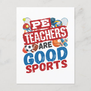 PE-docenten zijn goede sporters en leraren Briefkaart