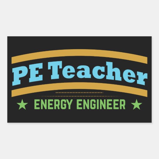 PE LERAAR- Energy Engineer Rechthoekige Sticker (Voorkant)