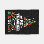 Pe Physical Education Teacher Christmas Tree Women Fleece Deken (Voorkant (Horizontaal))