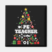 Pe Physical Education Teacher Christmas Tree Women Magneet (Voorkant)