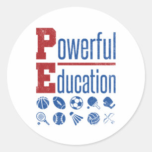 PE PowerEducation PE-leraar Ronde Sticker