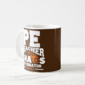 PE Teacher Chaos Coordinator Physical Education Koffiemok (Voorkant links)
