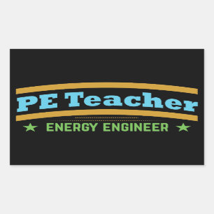 PE-TEACHER - Energie-engineer Rechthoekige Sticker