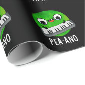 Pea-ano Funny Music Veggie Pea Pun Dark BG Cadeaupapier (Rol Hoek)