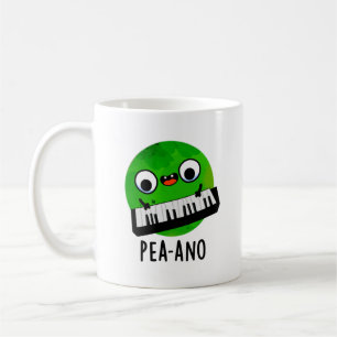 Pea-ano Funny Music Veggie Pea Pun Koffiemok