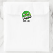 Pea-ano Funny Music Veggie Pea Pun Ronde Sticker (Tas)